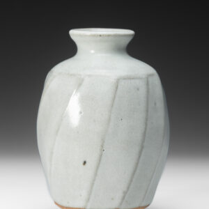 Stoneware, fluted, white glaze
11.5 X 11.5 X 17.5cm    .9kg