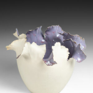 Wheel thrown and altered - stoneware with sea glass
17 X 18.5 X 14cm