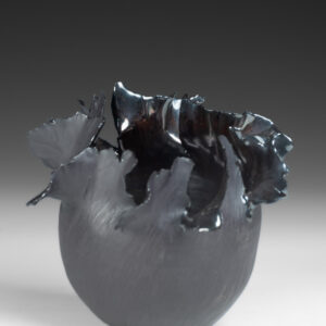 Wheel thrown and altered - black midfire clay
17 X 18 X 13cm