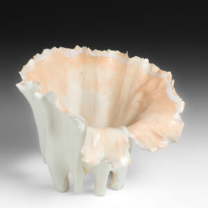Wheel thrown and altered - porcelain with gilding
16 X 13 X 11.5cm