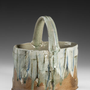 Basket
Woodfired Salt Glazed Stoneware with Porcelain Slip, underglaze colours and Ash Glaze
23 X 16 X 24cm     $650